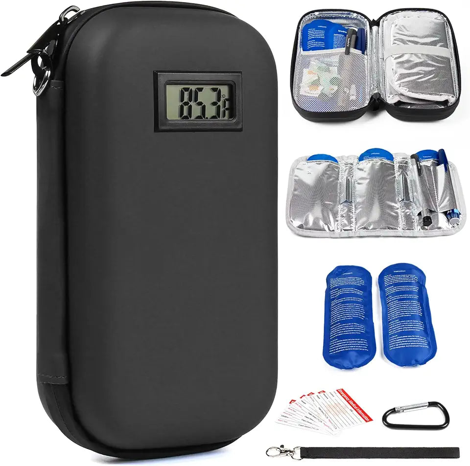 Insulated Diabetic Medication Cooler with Ice Pack C656