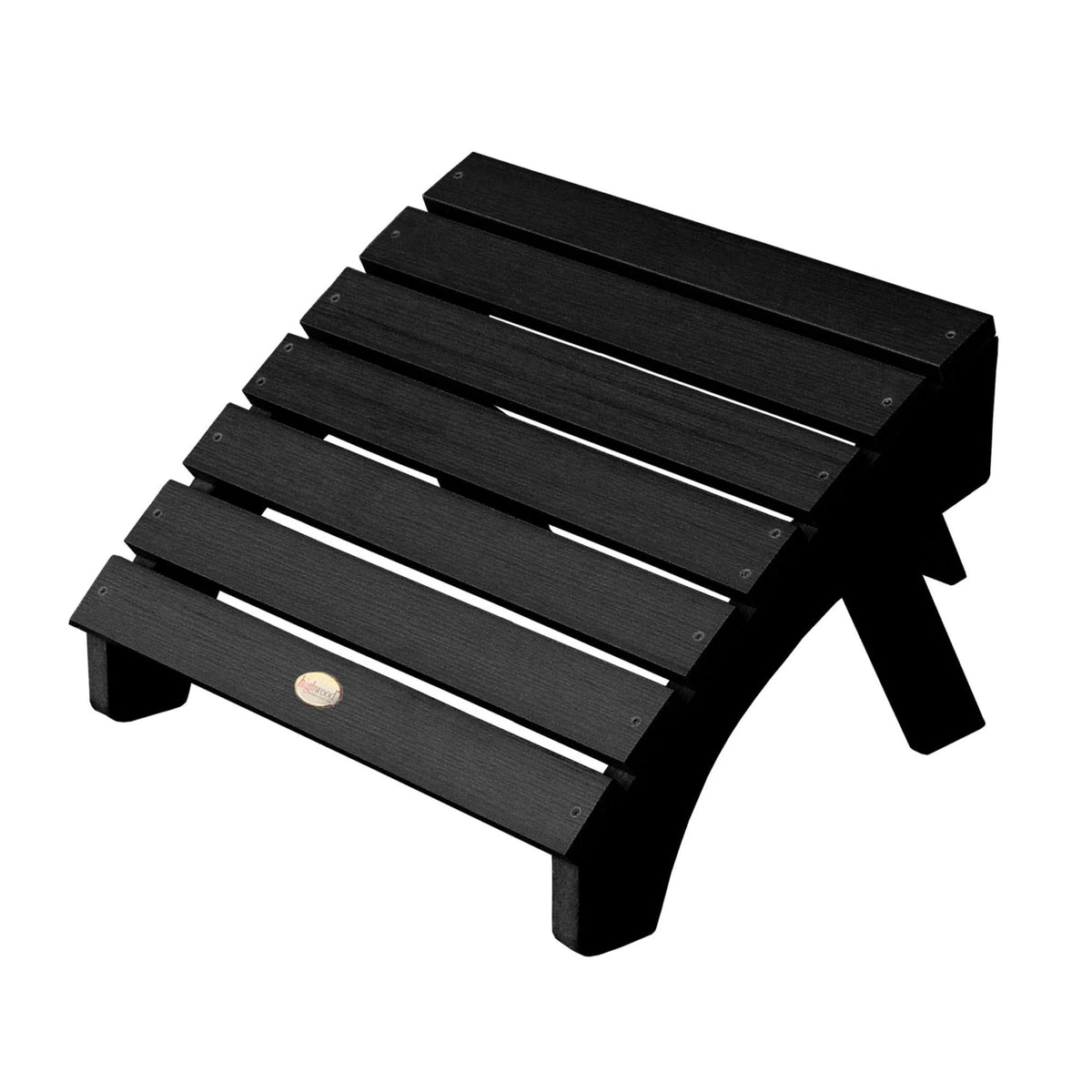 Folding Adirondack Ottoman Black Z260