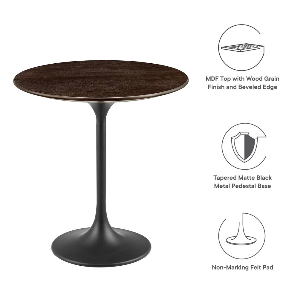 Round Wood Grain Side Table B9088