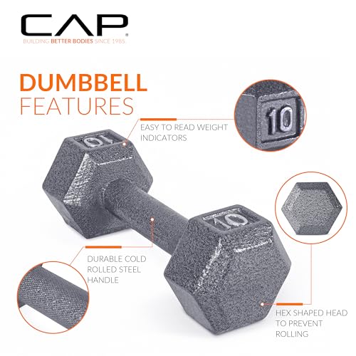 Cast Iron Hex Dumbbell D3457