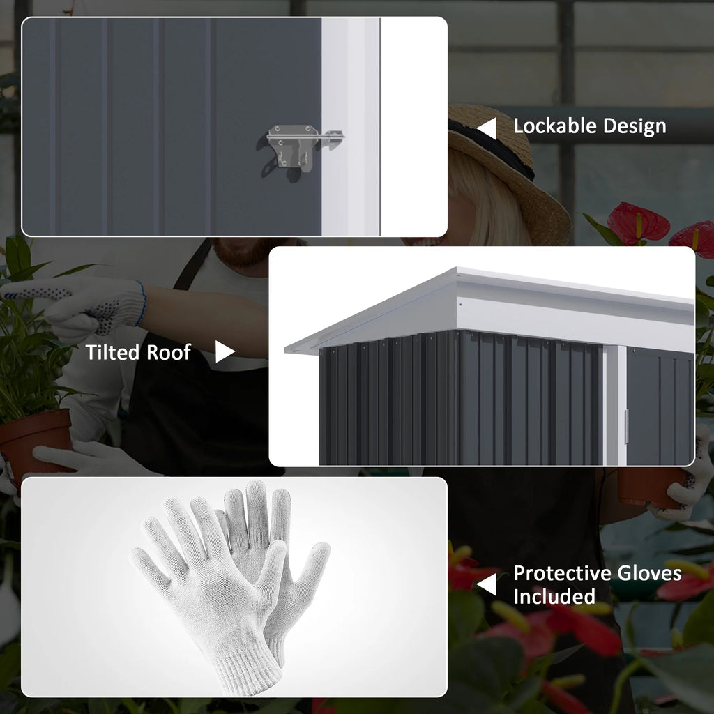 Garden Storage Shed Steel Tool House F702903