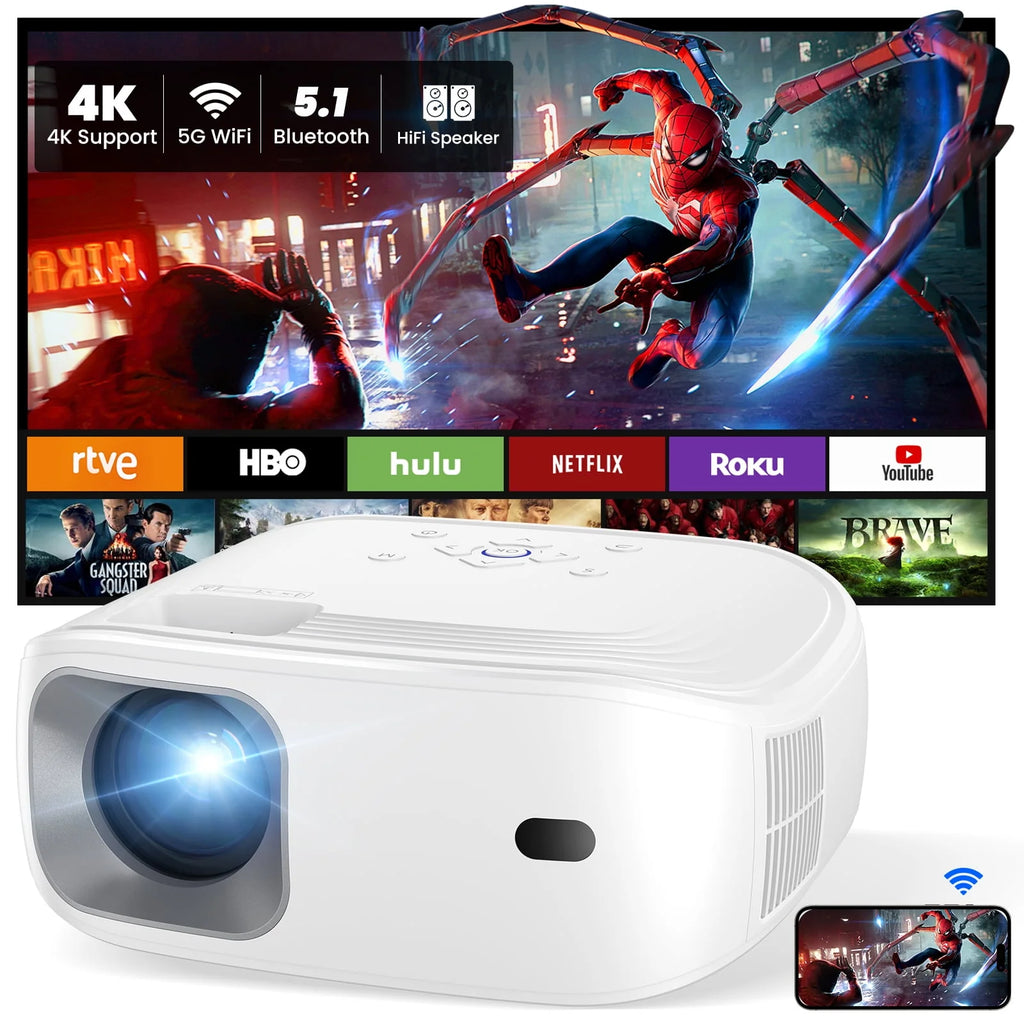Portable Mini Projector with Wifi Bluetooth Speaker Y94834
