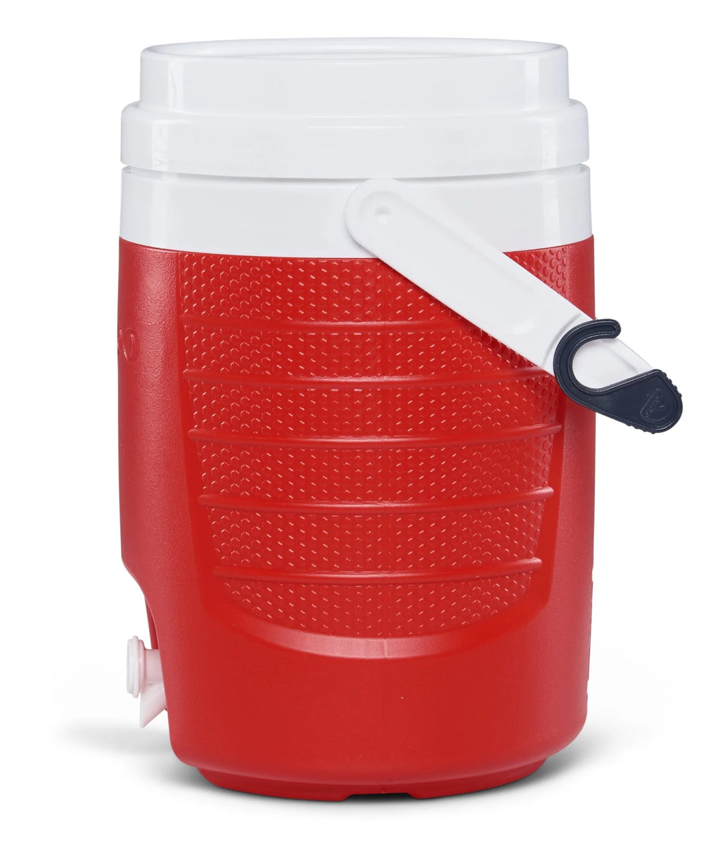 2-Gallon Plastic Beverage Jug with Hooks Blue R440516