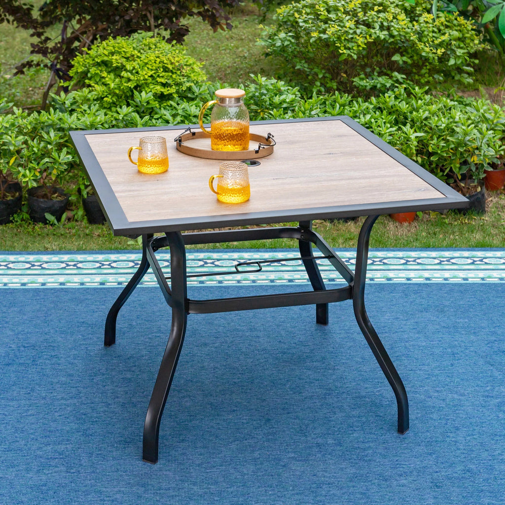 5-Piece Outdoor Patio Set with Rocking Chairs & Dining Table B43520