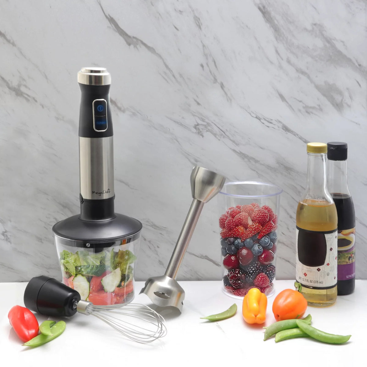 4 in 1 Immersion Hand Blender with Speed Control and Accessories F358