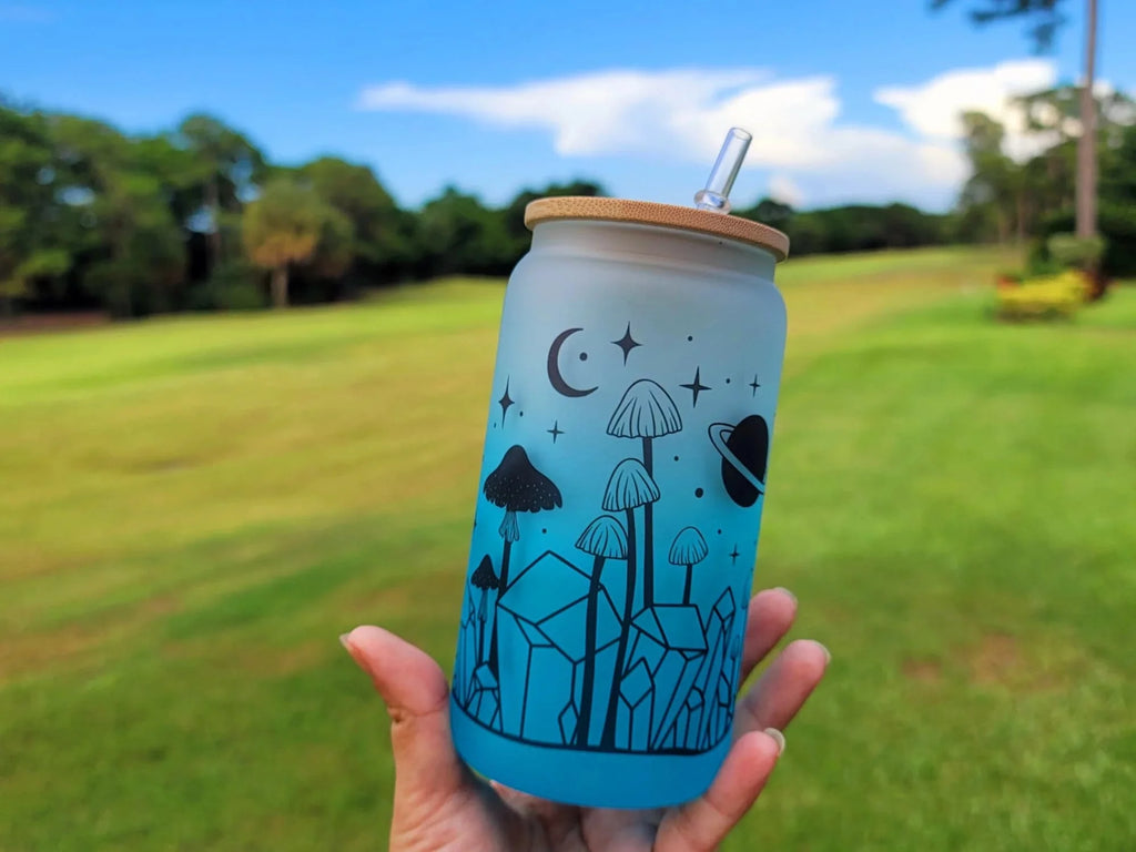 16 oz Mushroom Beer Can Glass Q148330