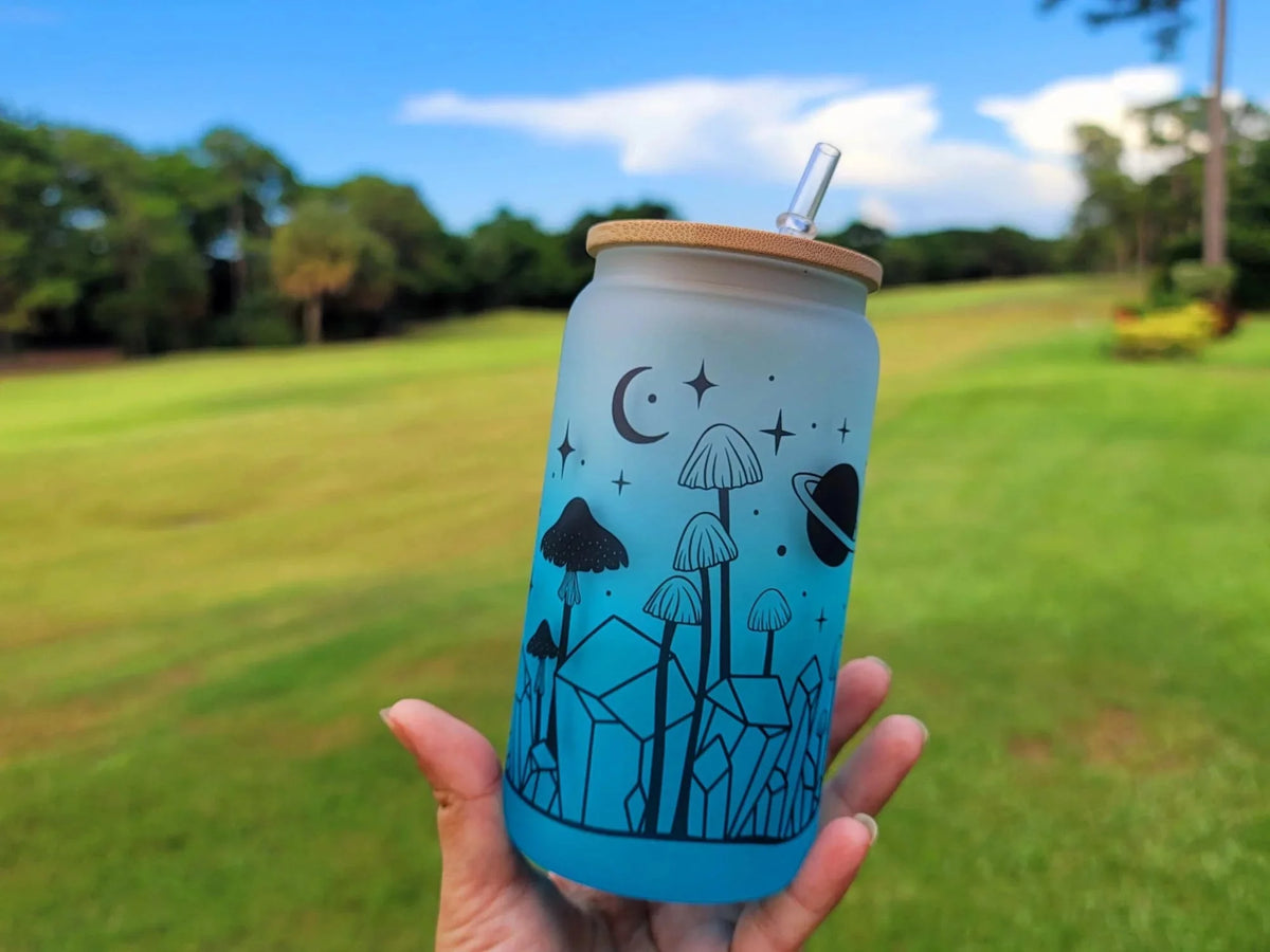 16 oz Mushroom Beer Can Glass Q148330