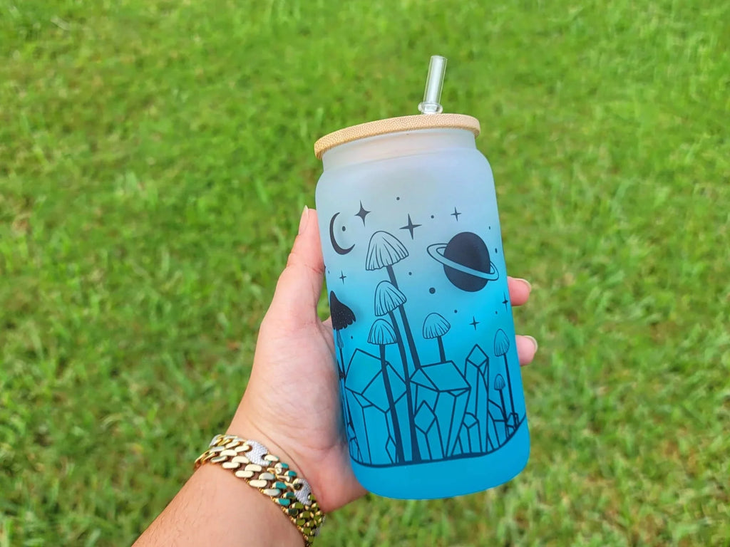 16 oz Mushroom Beer Can Glass Q148330