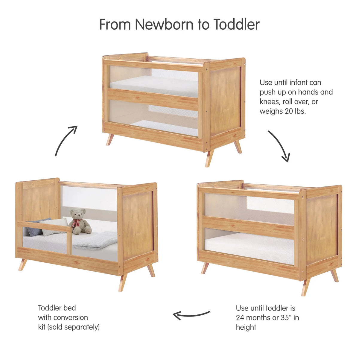 Beech 3-in-1 Convertible Crib K98582