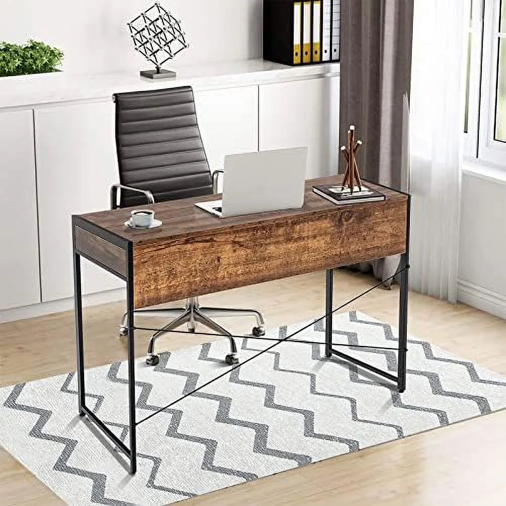 44 inch Computer Desk with 2 Drawers Steel Frame C6530