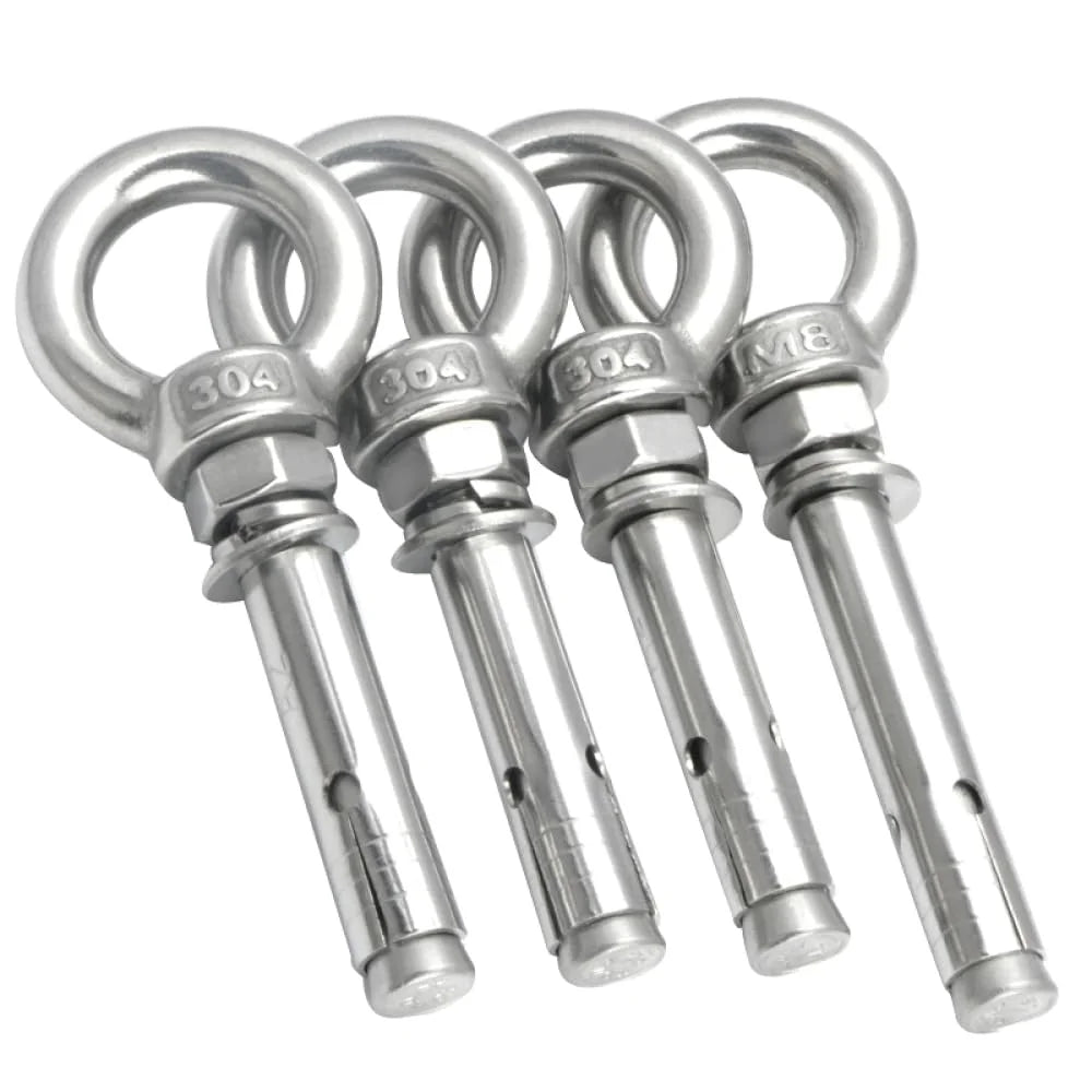 304 Stainless Steel Lifting Eye Bolt M10x80mm 2pcs S916881