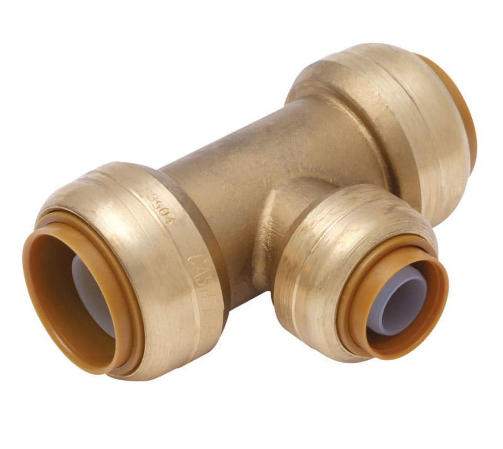 1 in. Push x 1 in. Dia. Brass Reducing Tee Y717