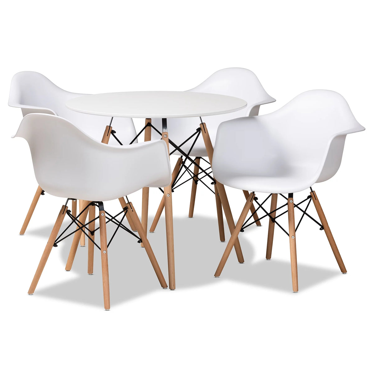 White 5-Piece Dining Set D62228