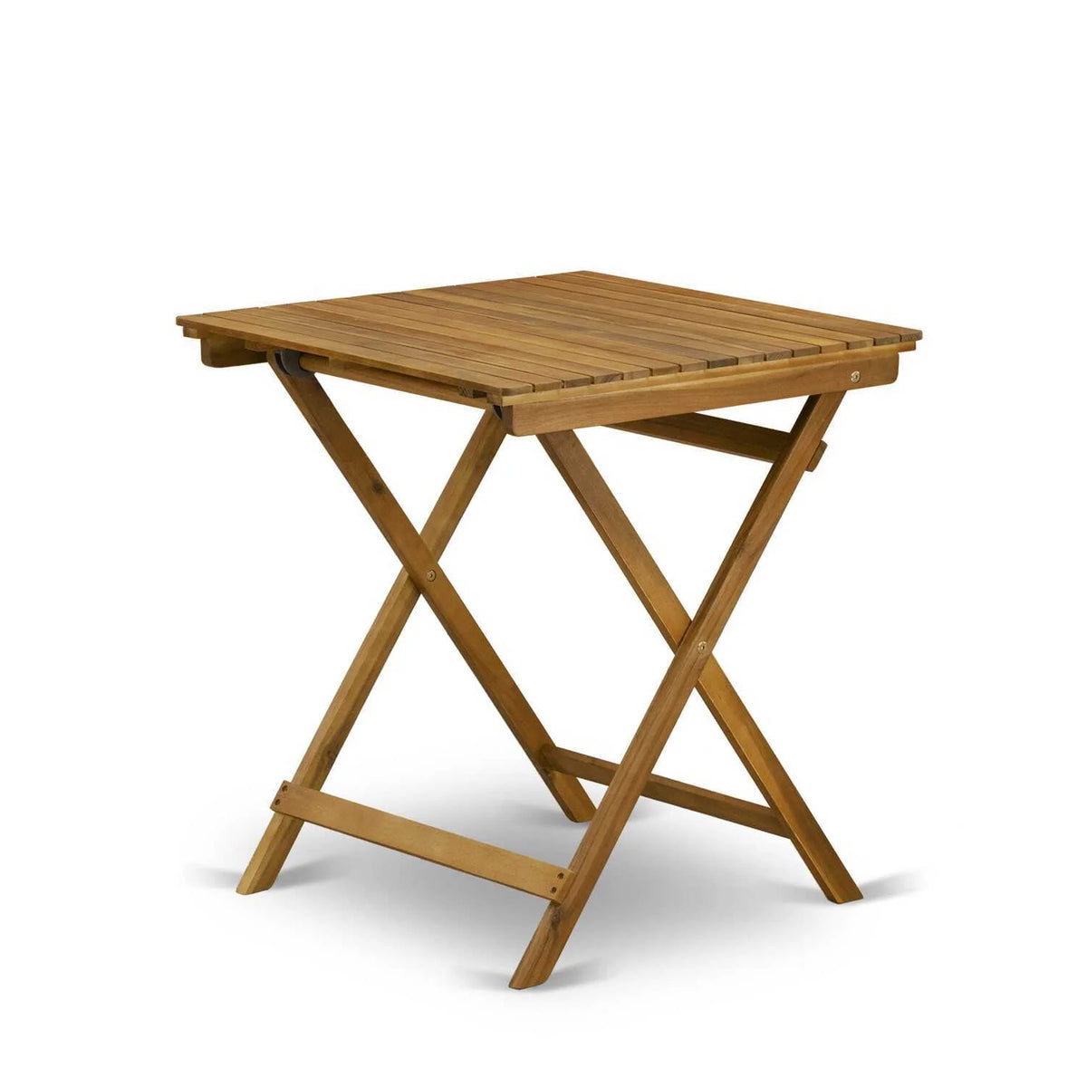 Square Wooden Outdoor Table Acacia Wood Natural Oil Finish Z90659