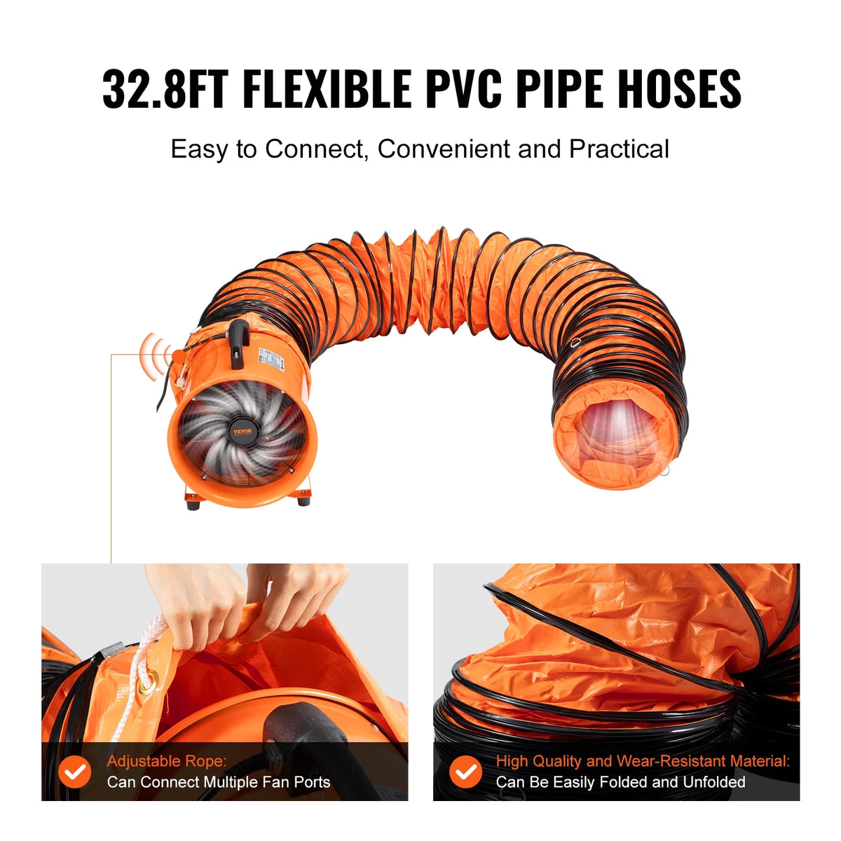 16" Portable Extractor Fan Blower with 33ft Duct Hose R457277