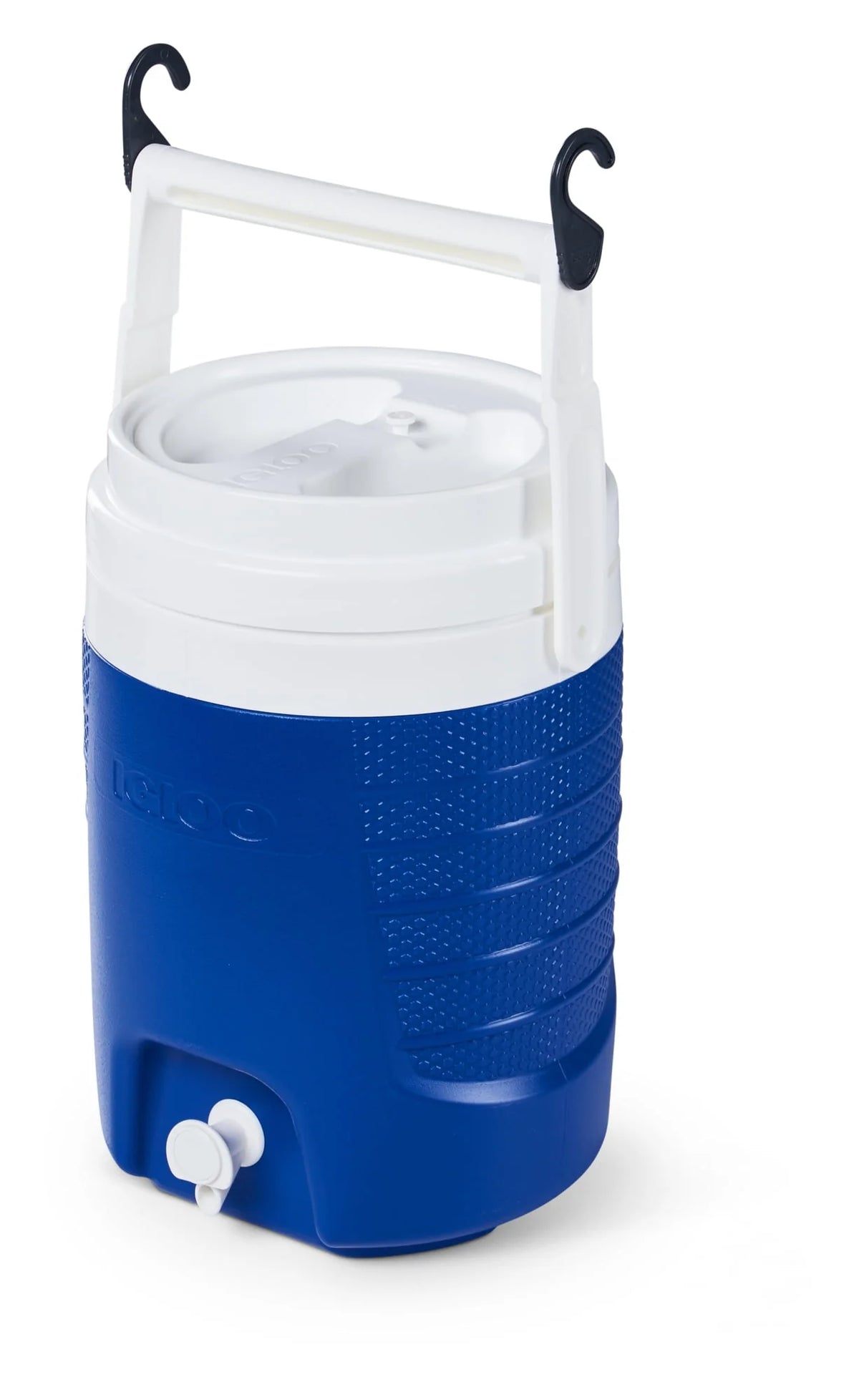 2-Gallon Plastic Beverage Jug with Hooks Blue R440516