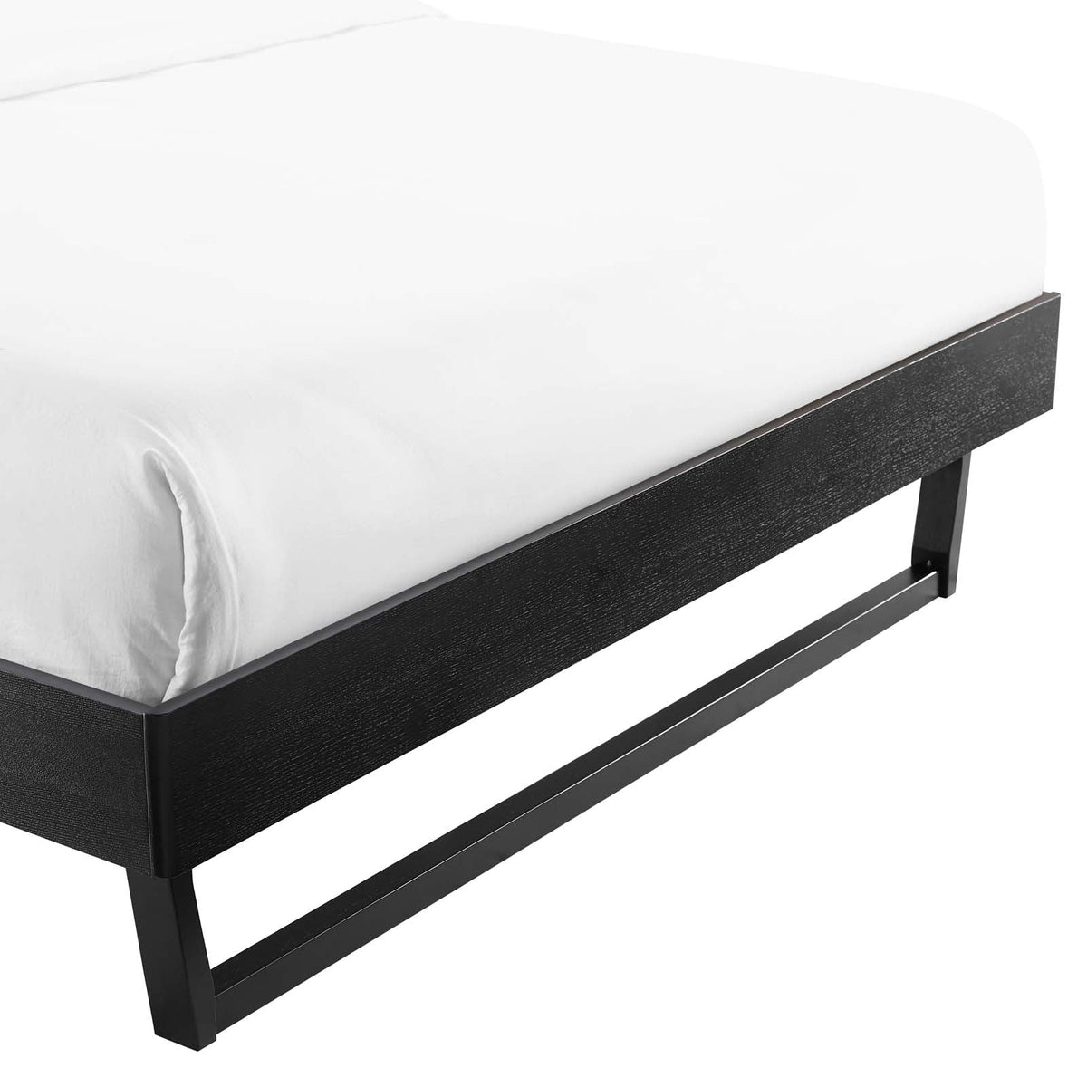 King Wood Platform Bed Frame in Black G6380