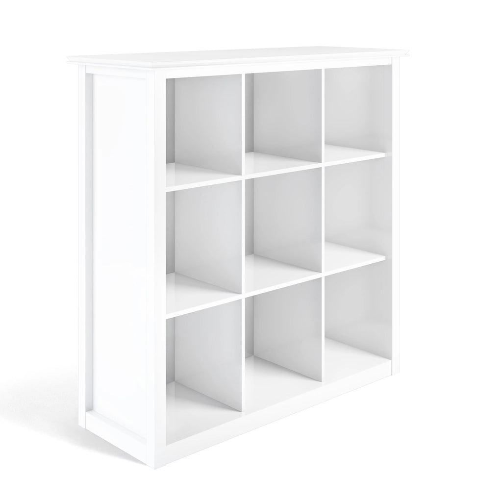 White 9 Cube Solid Wood Bookcase and Storage Unit N443615