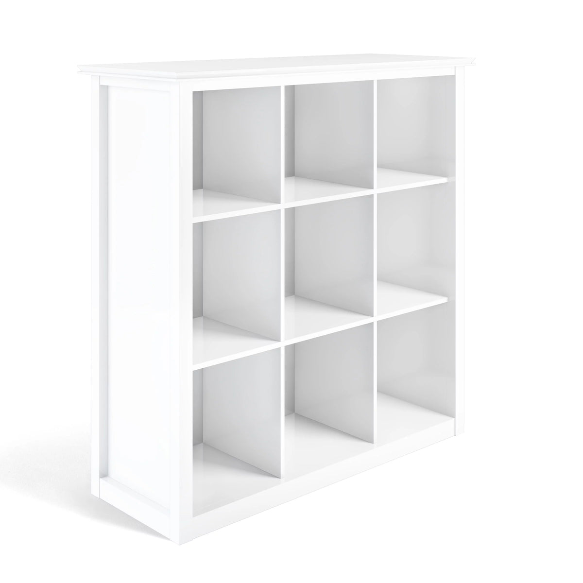 White 9 Cube Solid Wood Bookcase and Storage Unit N443615