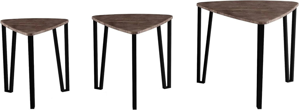 Set Of 3 Woodgrain Nesting Tables X7907