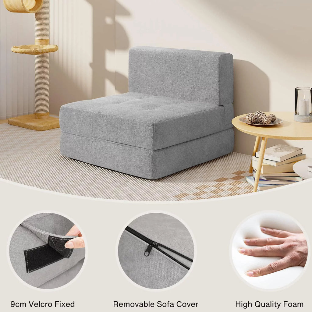 Dark Gray Convertible Sleeper Sofa Bed Z520
