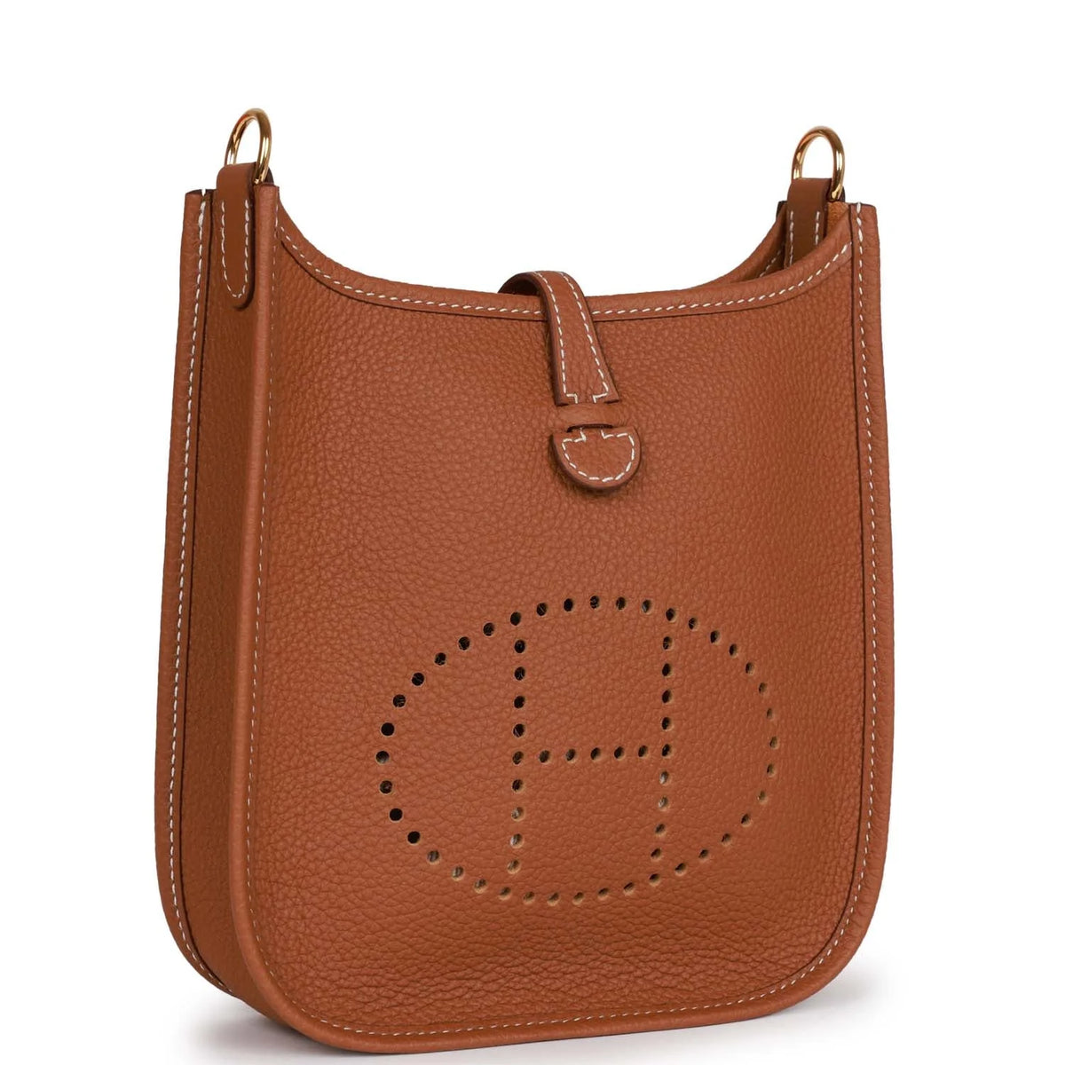 Gold Leather Crossbody Bag I150