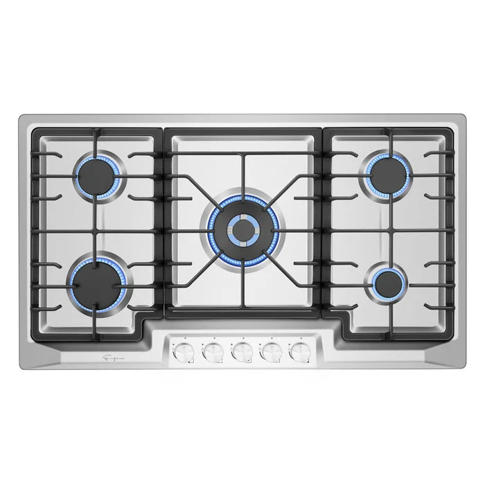 36 Stainless Steel Built-In Gas Cooktop with 5 Burners U4096