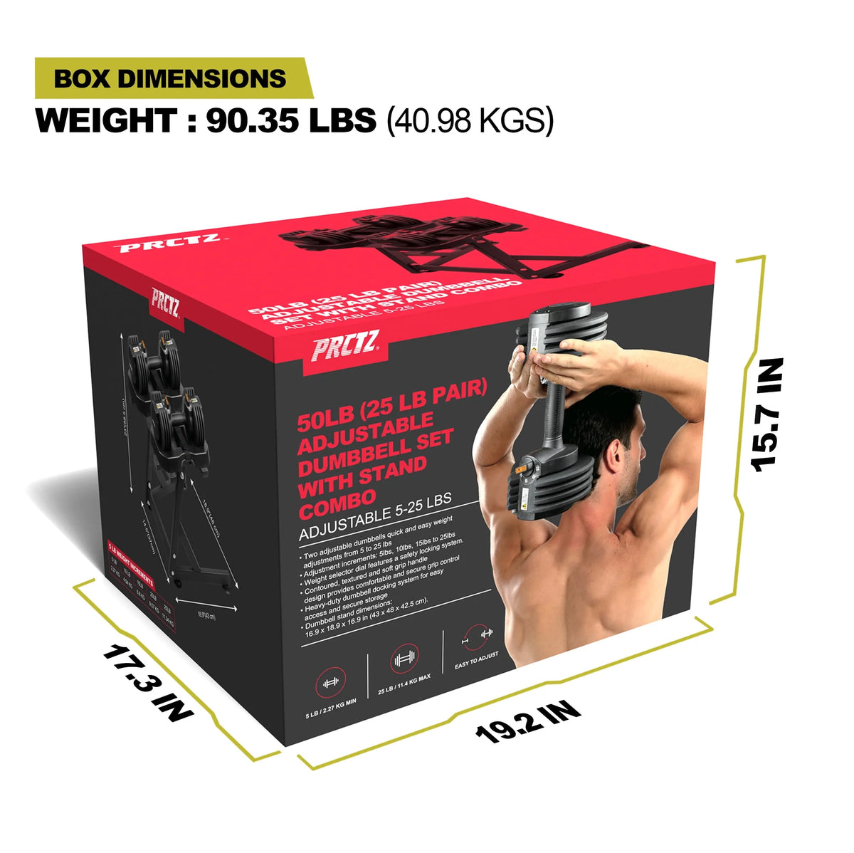 Adjustable Dumbbell Pair with Stand S7692