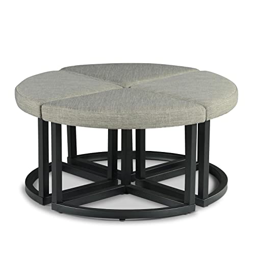Brown Coffee Table with Stools V889466