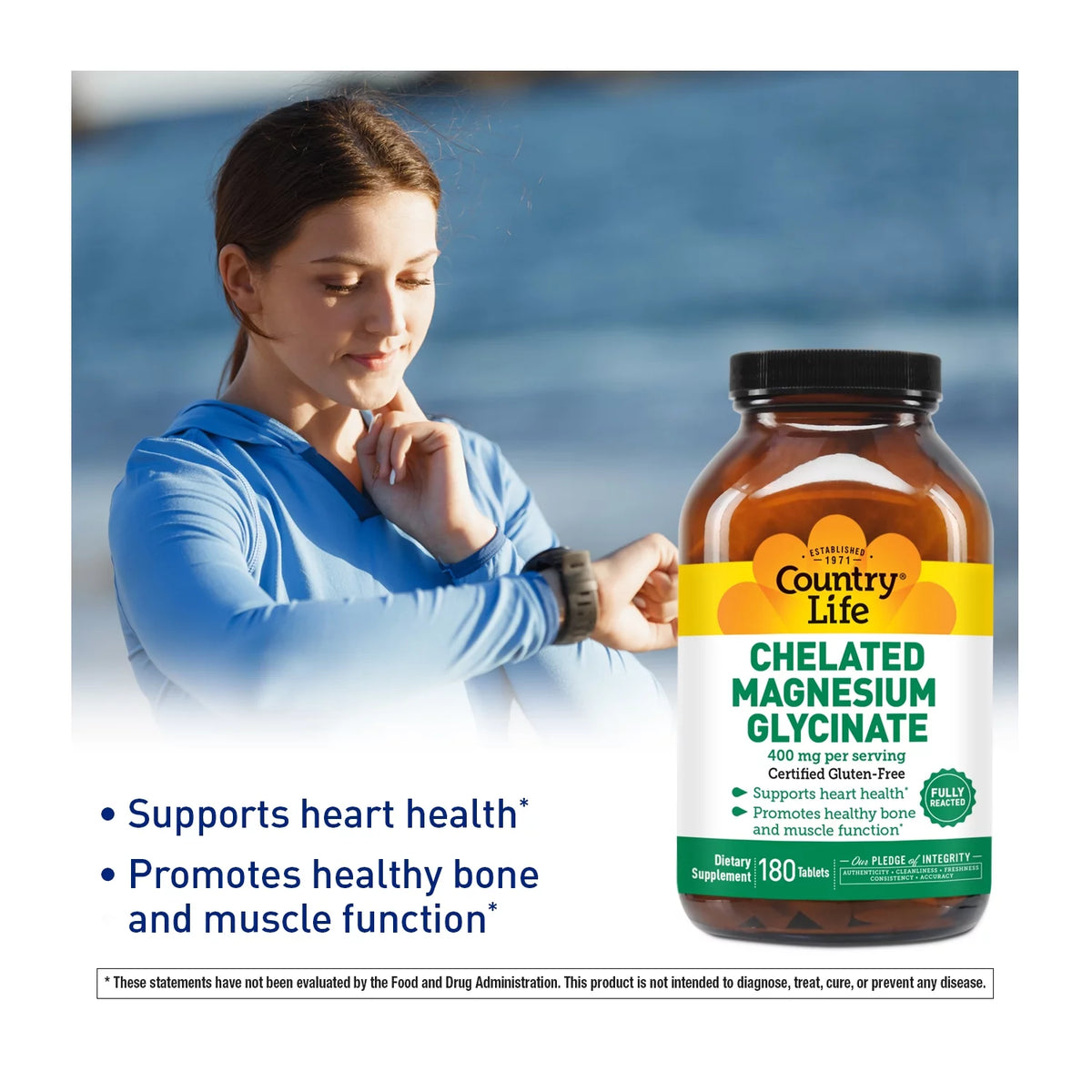 Magnesium Glycinate 400 mg 180 Tablets Z1602
