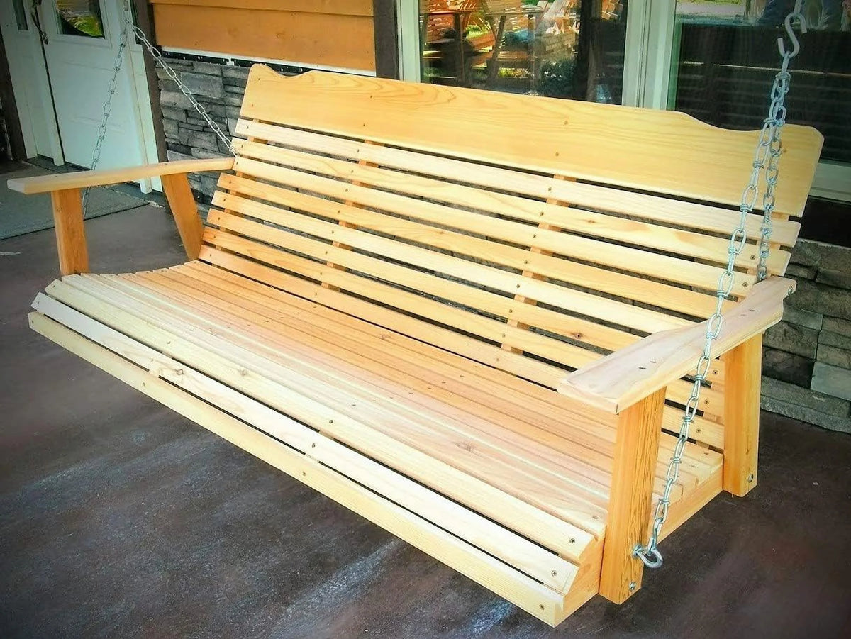 5 Foot Natural Cedar Porch Swing with Chain F7135