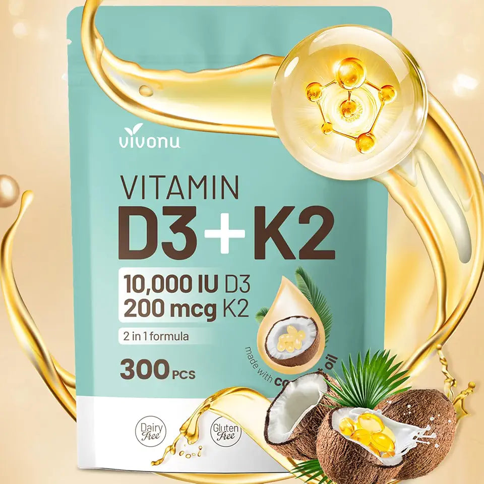 Vitamin D3 10000 iu Plus K2 200 mcg K9316