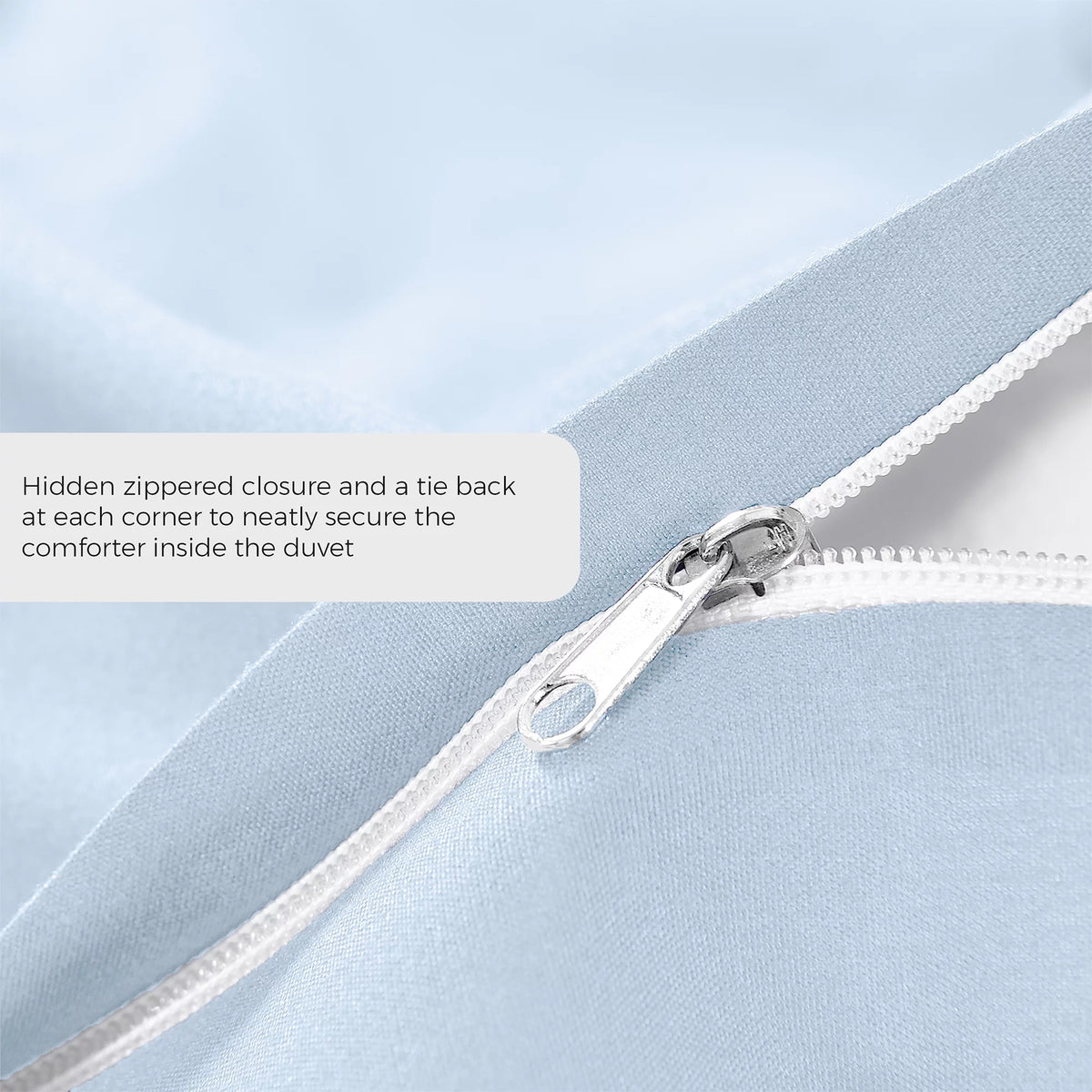 Sky Blue Queen 3-Piece Brushed Microfiber Duvet Cover X2950