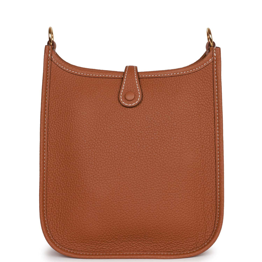 Gold Leather Crossbody Bag I150