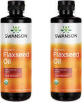 Organic Flaxseed Oil Cold Pressed 16 fl oz 2 Pack W137