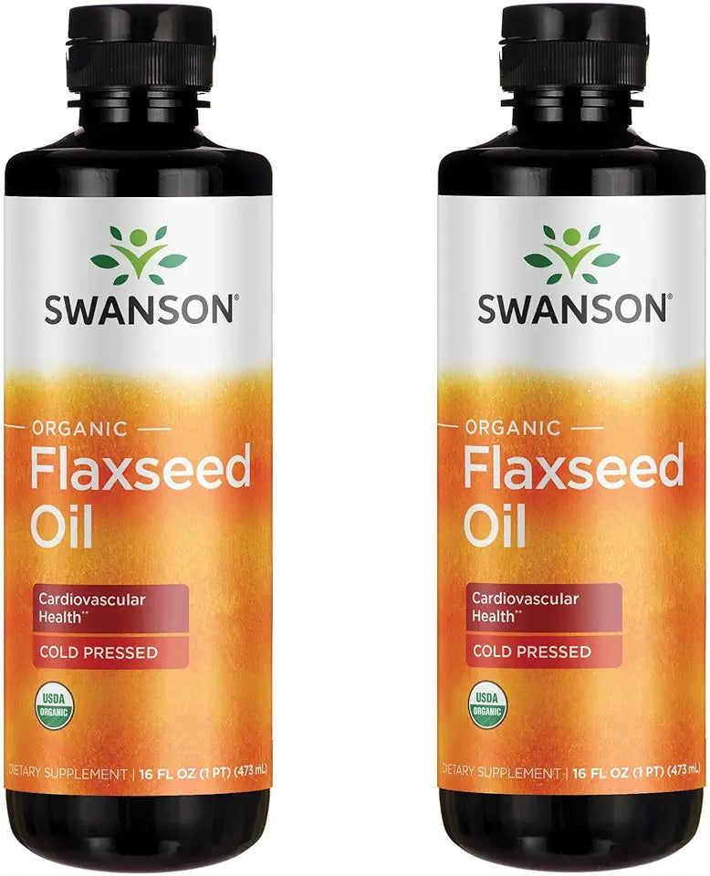 Organic Flaxseed Oil Cold Pressed 16 fl oz 2 Pack W137
