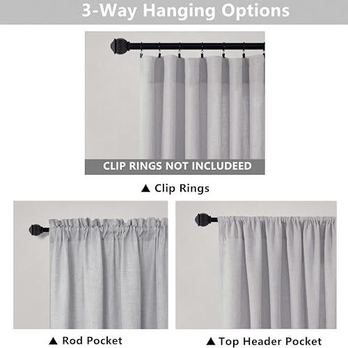 Sheer Linen Blended Curtains M894
