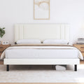 King Size Fabric Upholstered Platform Bed Frame D991