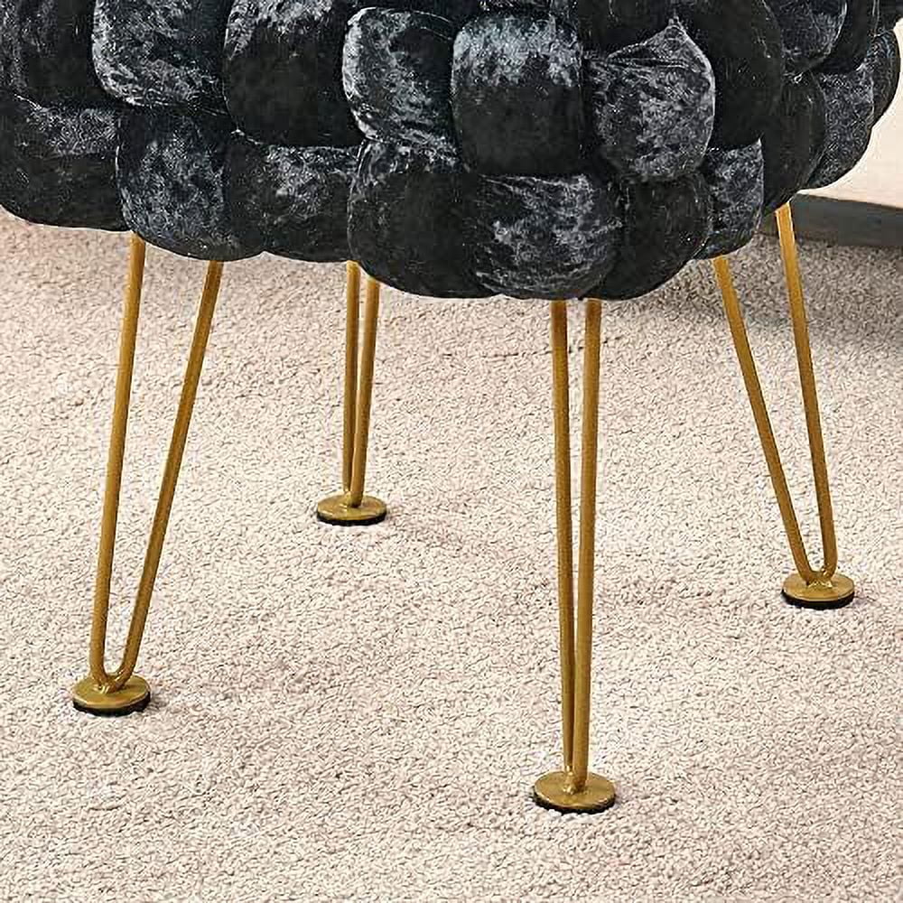 Dark Blue Upholstered Ottoman Bench 16"x16"x16" O448536