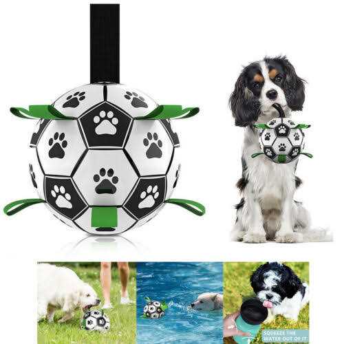 Dog Toys Soccer Ball with Straps D555
