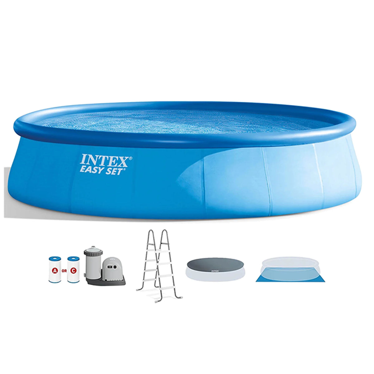 18'x48 Inflatable Pool with Pump, Ladder & Maintenance Kit U8201