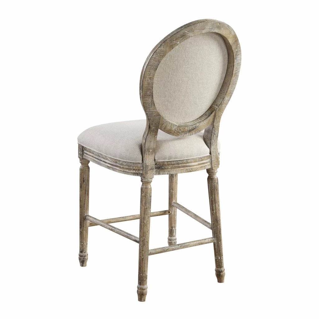 Cream 24" Upholstered Bar Stool Set of Two S66841