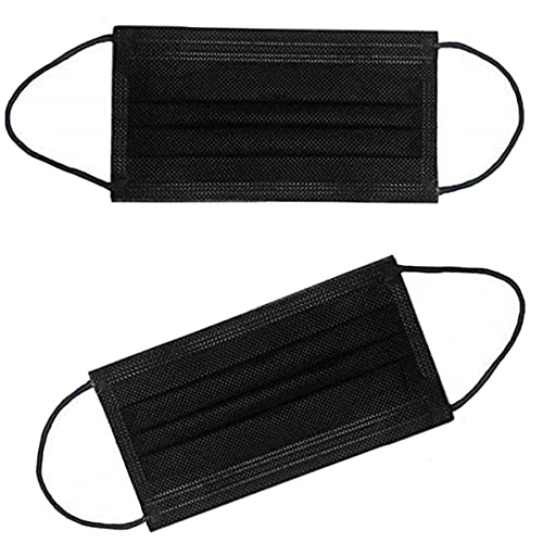 100PCS 3 Ply Black Disposable Face Mask S683