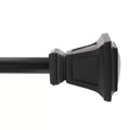 5/8" Decorative Window Curtain Rod, 90-130", Matte Black D1266