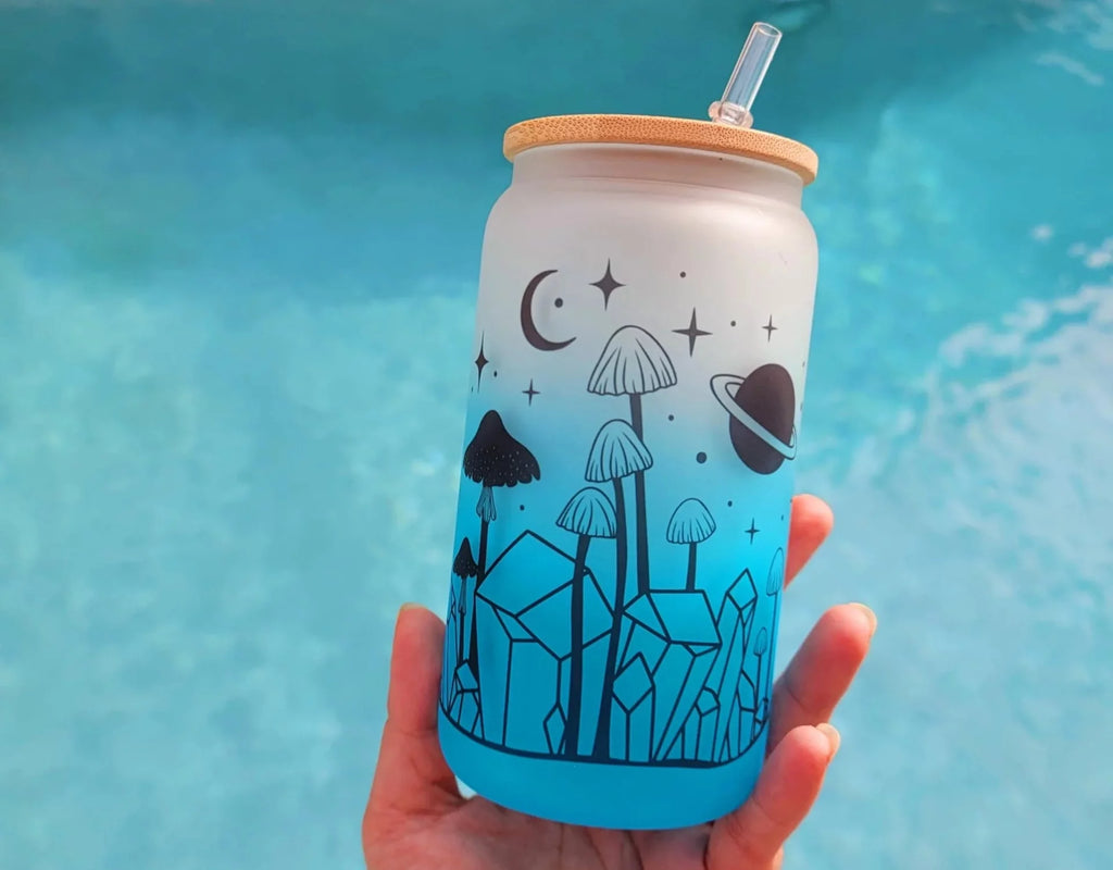 16 oz Mushroom Beer Can Glass Q148330