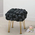 Dark Blue Upholstered Ottoman Bench 16"x16"x16" O448536