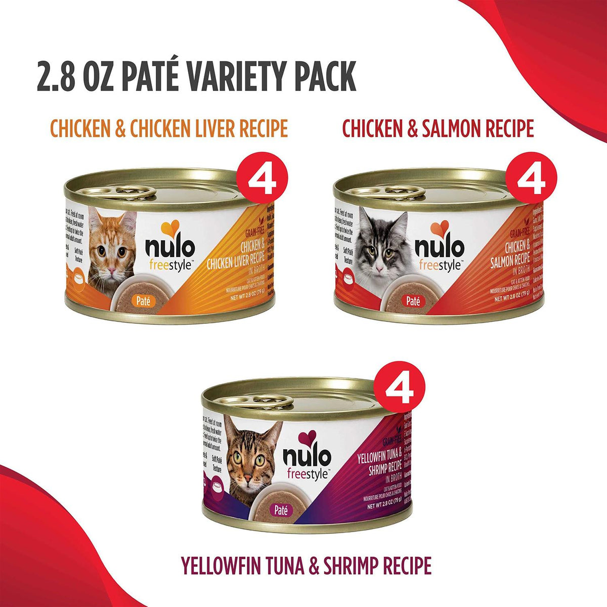 Grain-Free Pate Cat & Kitten Food Variety Pack T682