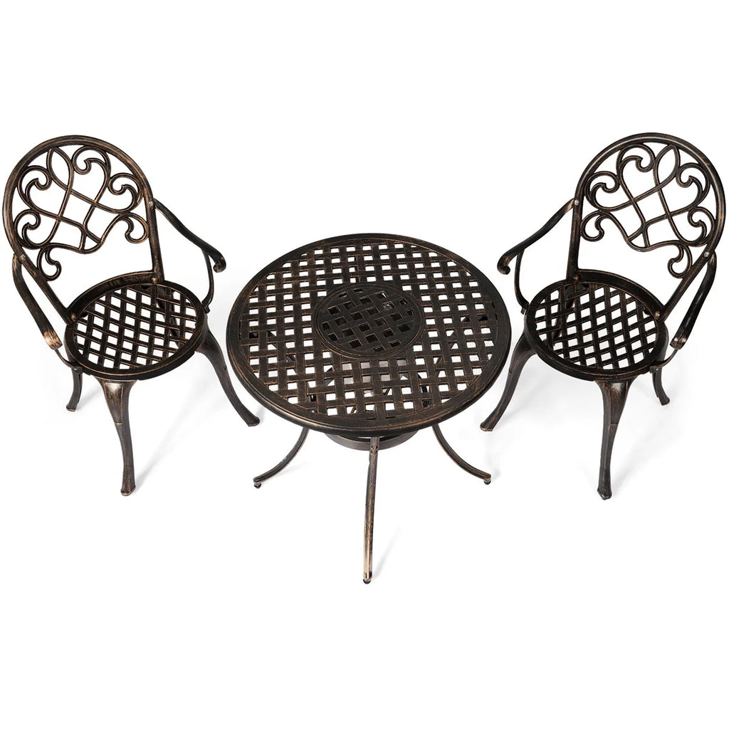3 Pc Patio Dining Set with Ice Bucket X30509