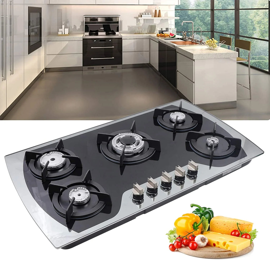 5 Burners Tempered Glass Gas Cooktop D113356