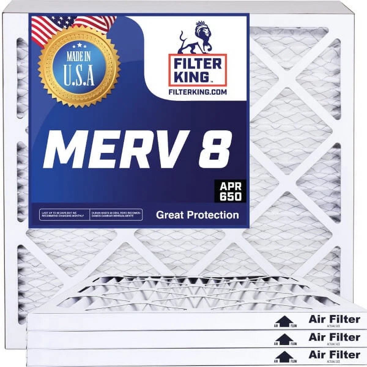16.5x66x1 MERV 8 Pleated HVAC Air Filter 4-Pack S668626